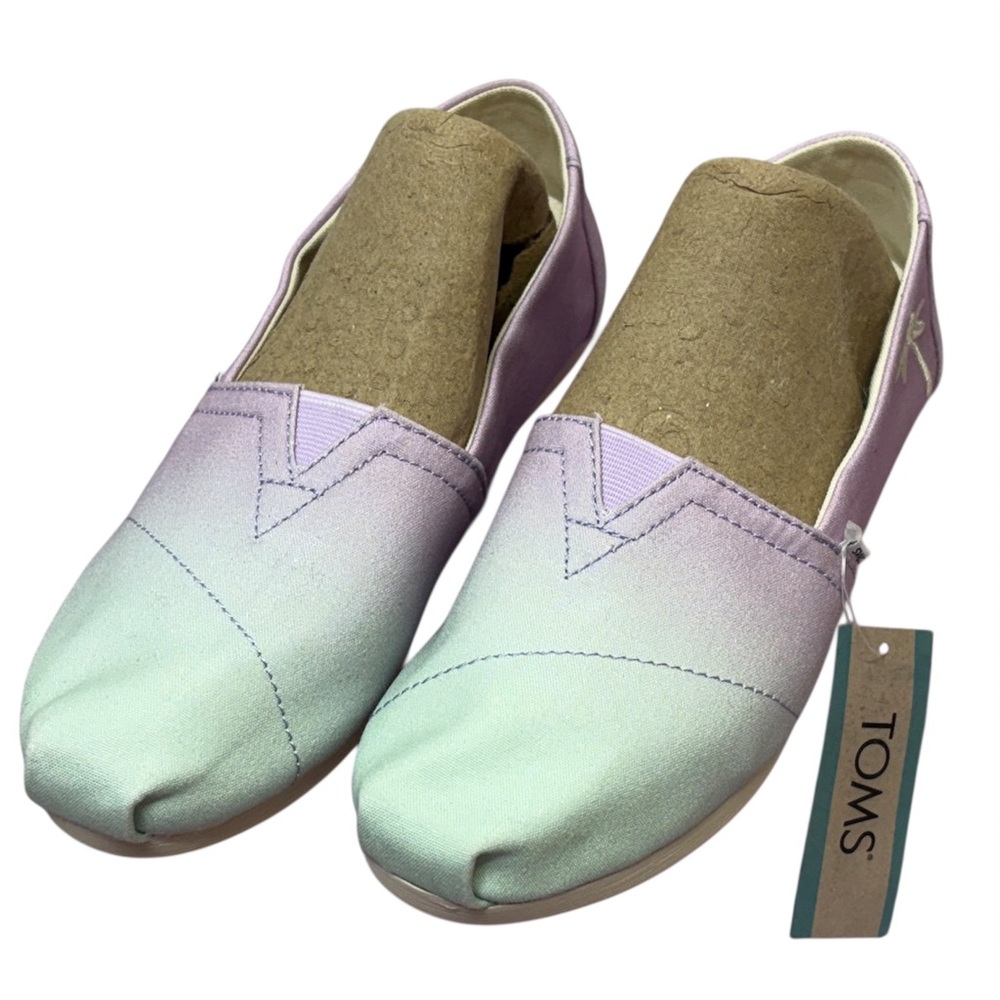 Toms Women’s Alpargata Lilac Ombre Canvas Slip On Shoes‎ Size 6.5 NWT